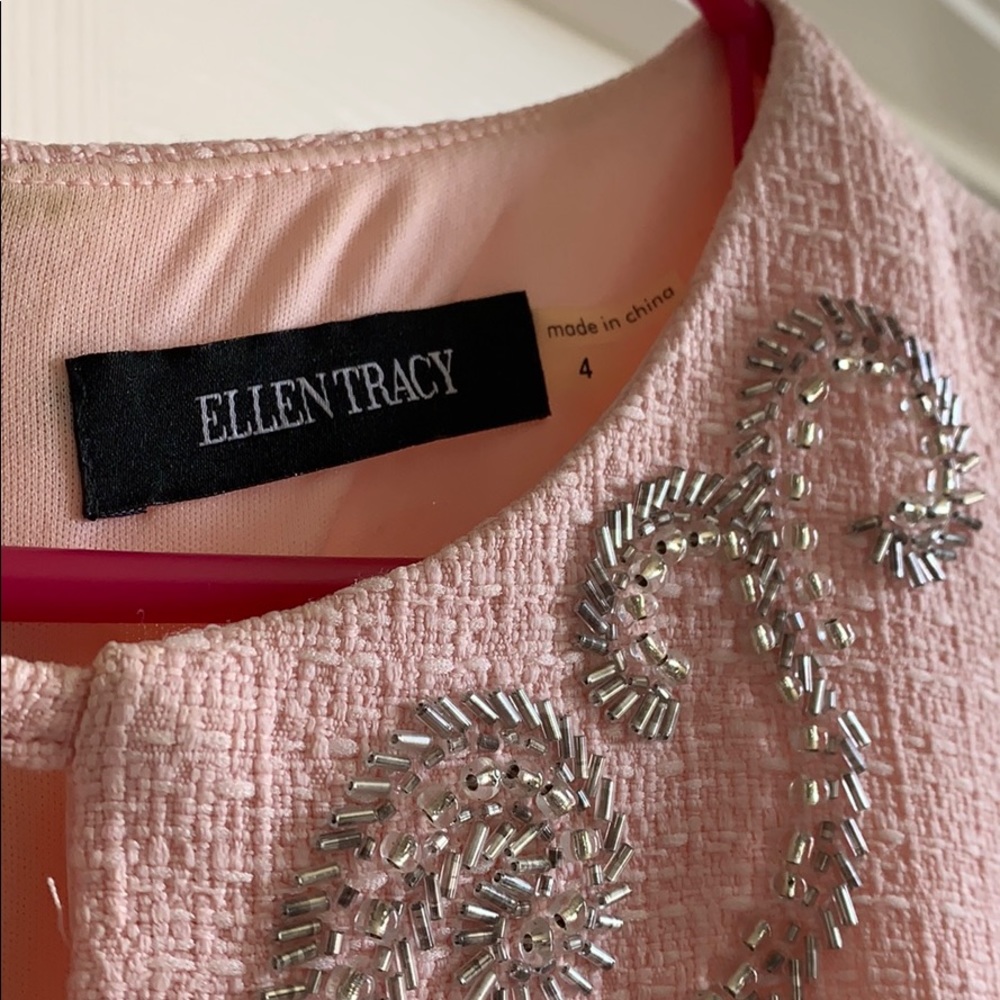 Ellen Tracy light pink tweed dress - Picture 3 of 6